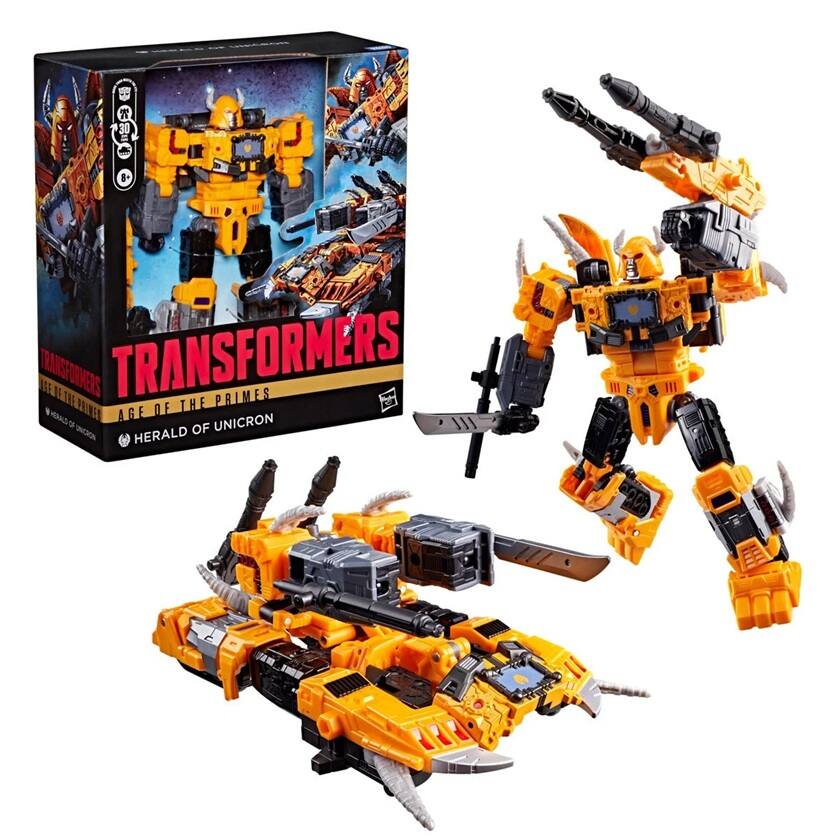 30+8

TRANSFORMERS DE TRE-PAIMER TRANSFORMERS AGE OF THE PRIMES HERALD OF UNICRON