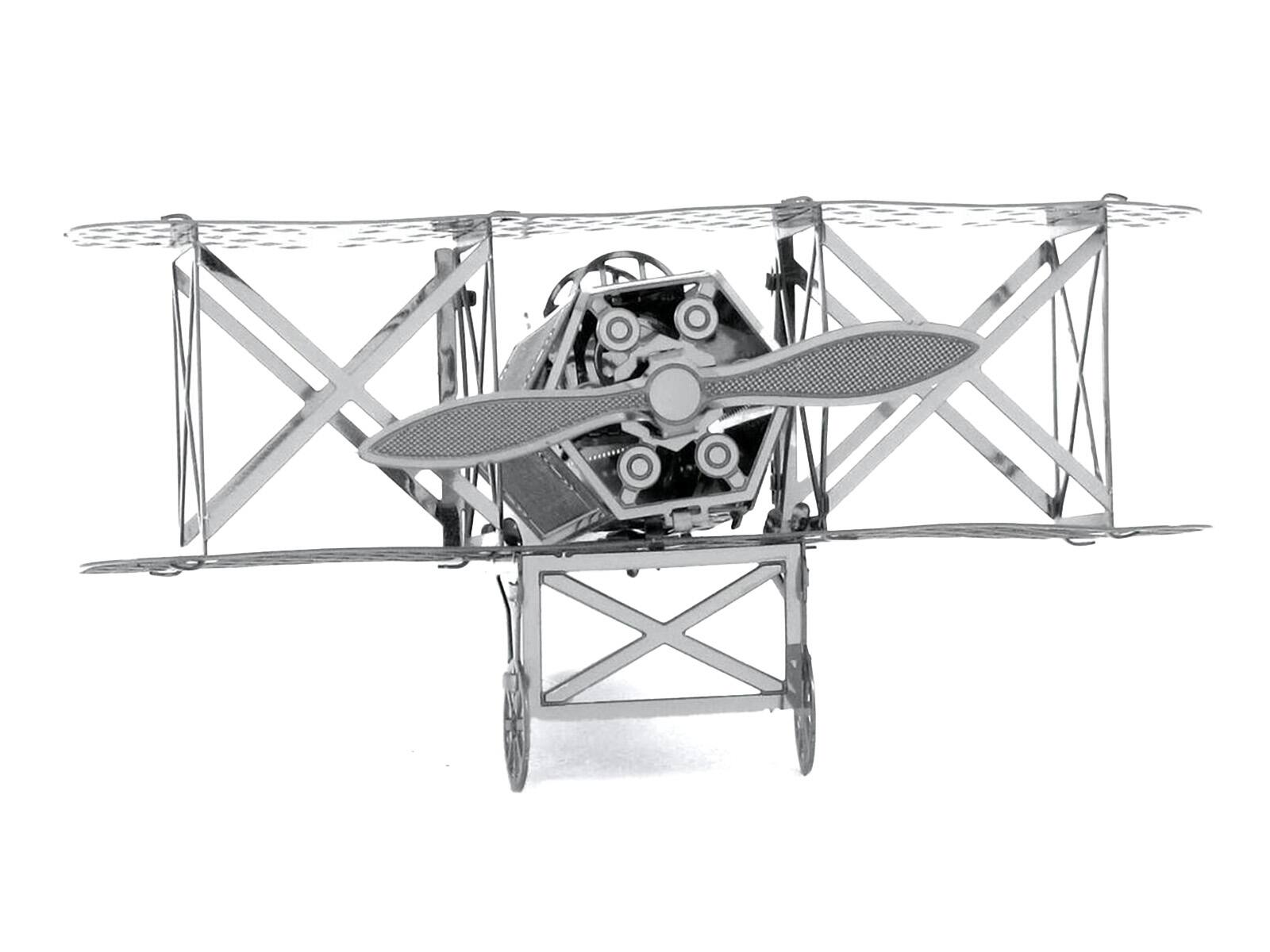 Left. Metal Earth - Model Kit Fokker D-VII Fighter Aircraft "Imperial German Army" (Easy Difficulty) Steel Model by Metal Earth - Silver.