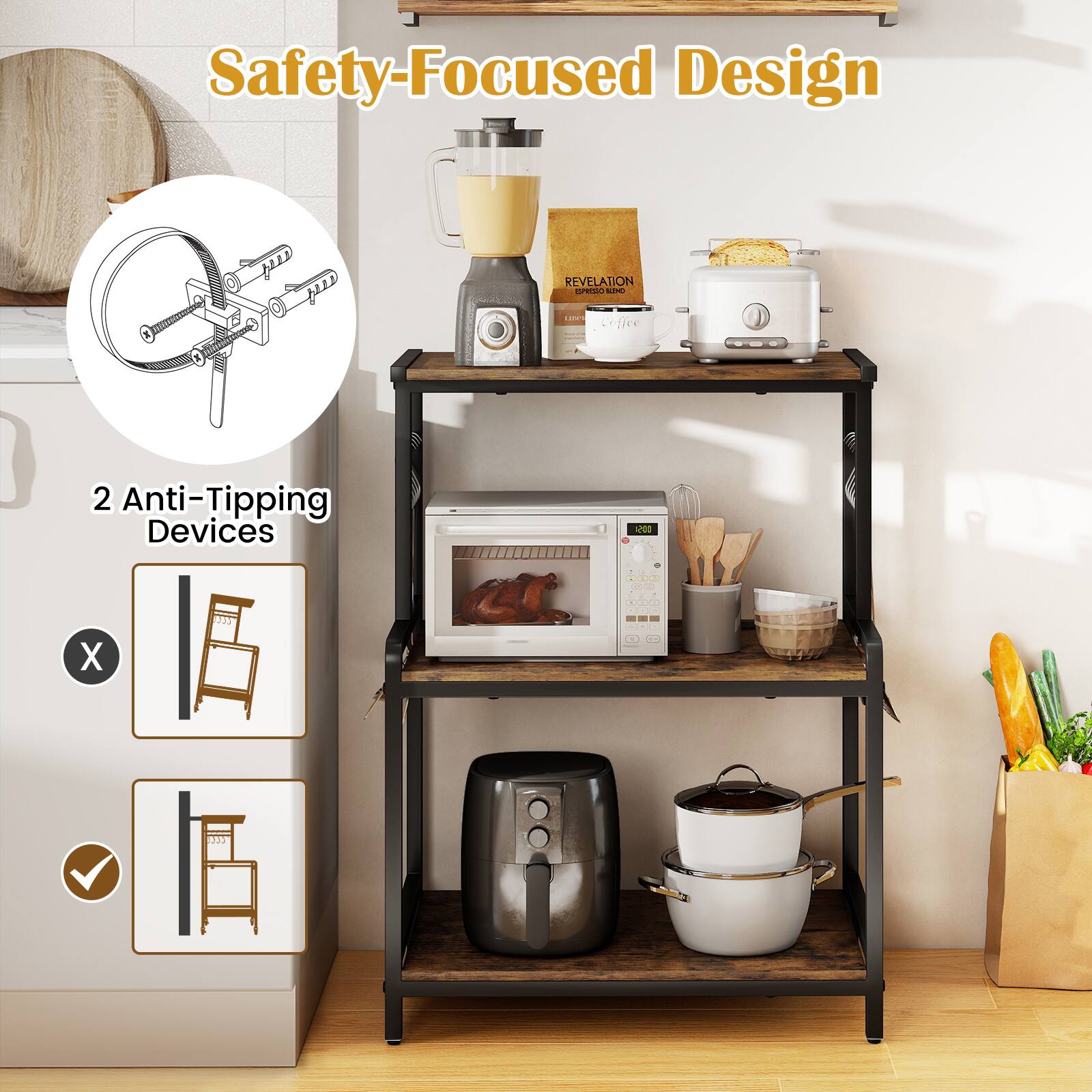 Safety-Focused Design

2 Anti-Tipping Devices