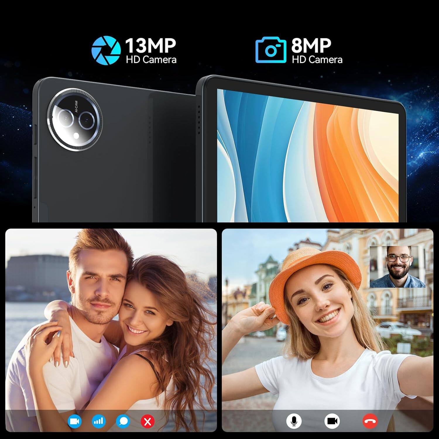 13MP HD Camera  
8MP HD Camera