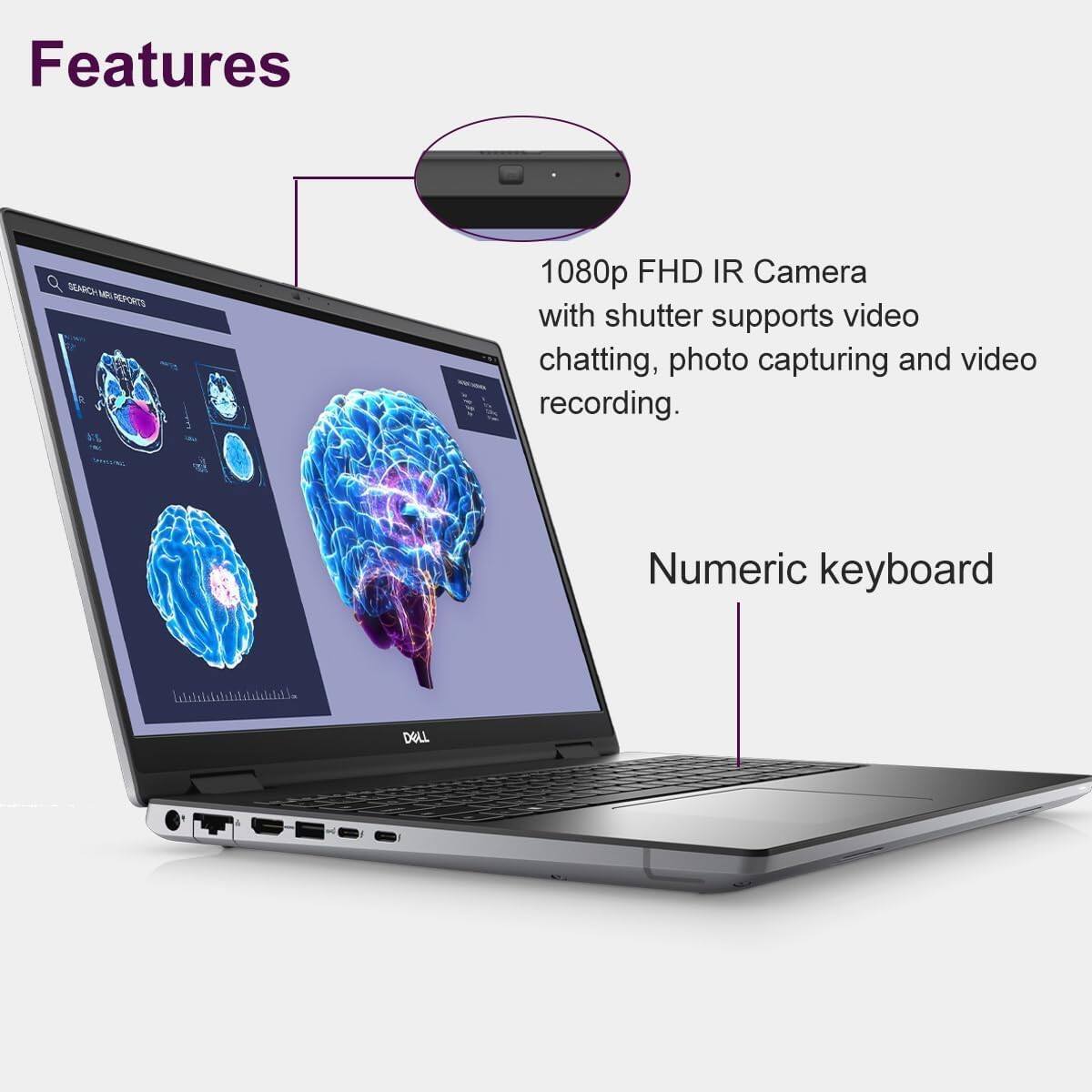 Features

- 1080p FHD IR Camera with shutter supports video chatting, photo capturing and video recording.
- Numeric keyboard