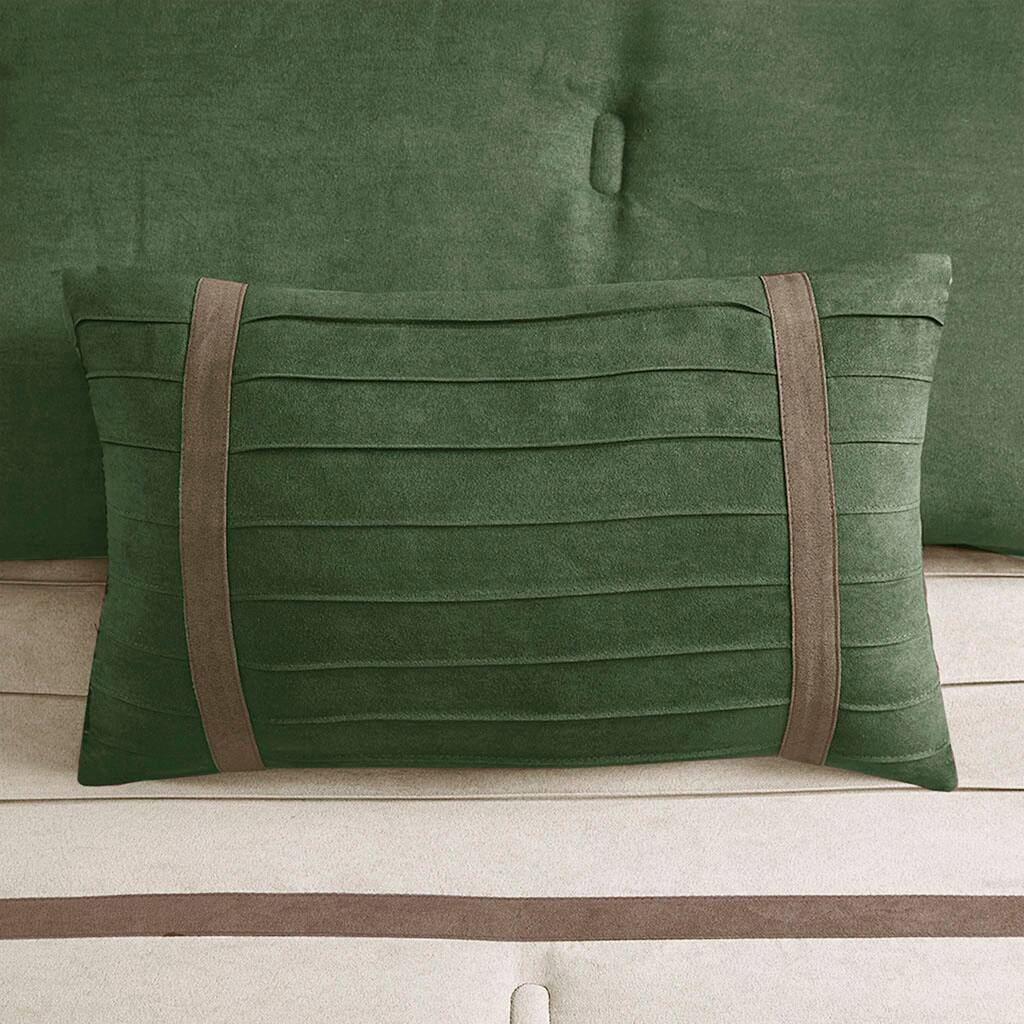 Alt View 2. Gracie Mills - Gracie Mills Bryony 7-Piece Microsuede Comforter Set - Green.