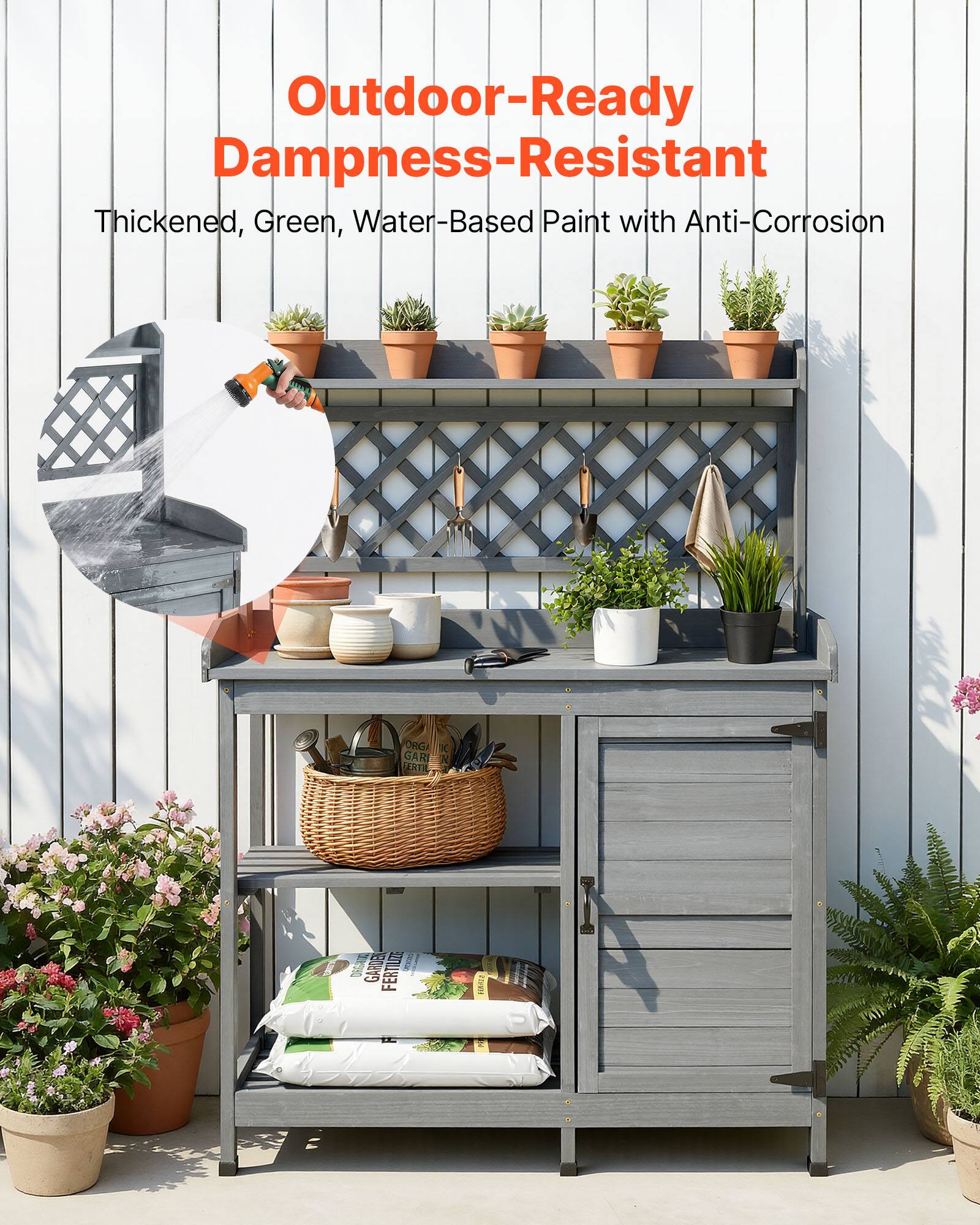 Outdoor-Ready Dampness-Resistant Thickened, Green, Water-Based Paint with Anti-Corrosion