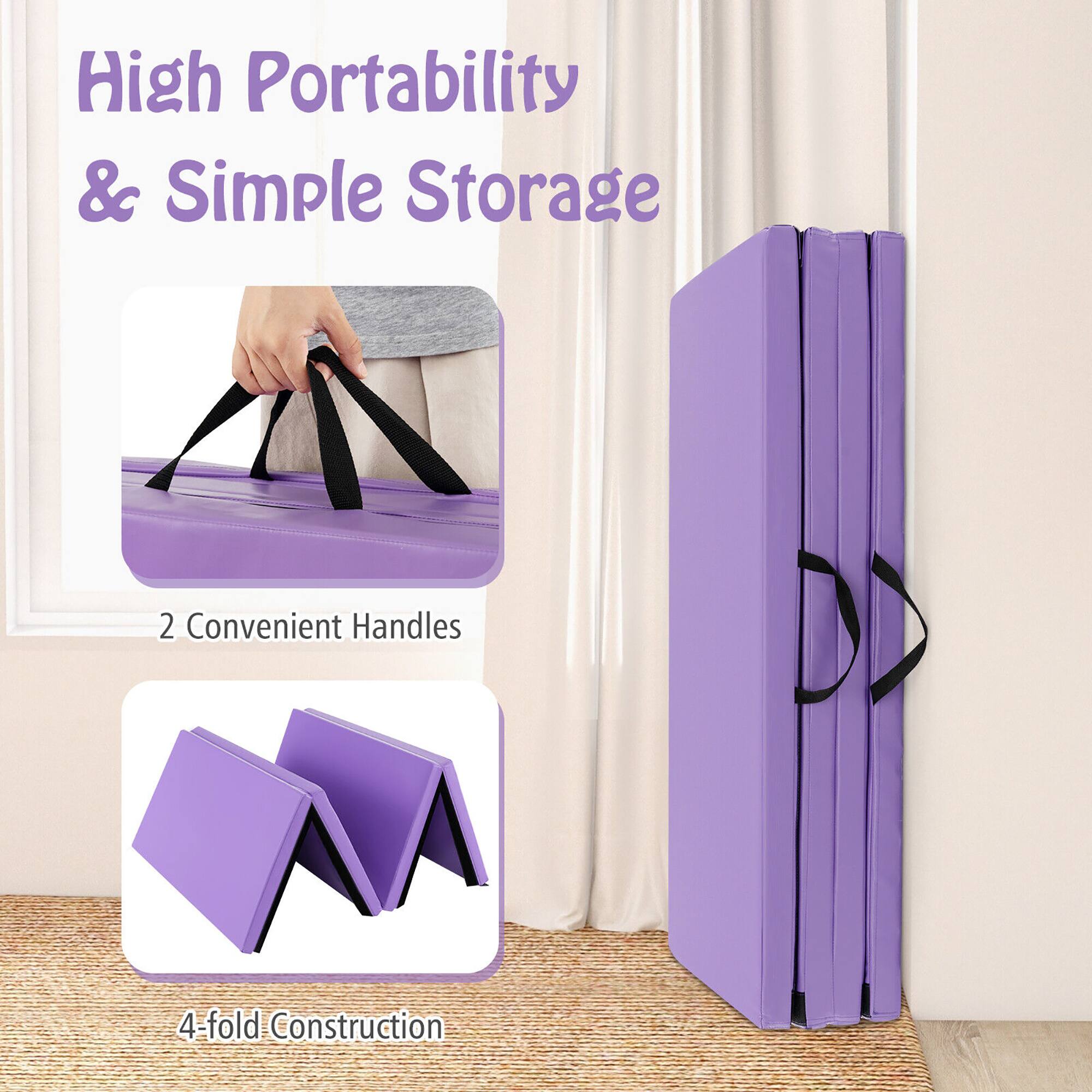 High Portability & Simple Storage  
2 Convenient Handles  
4-fold Construction