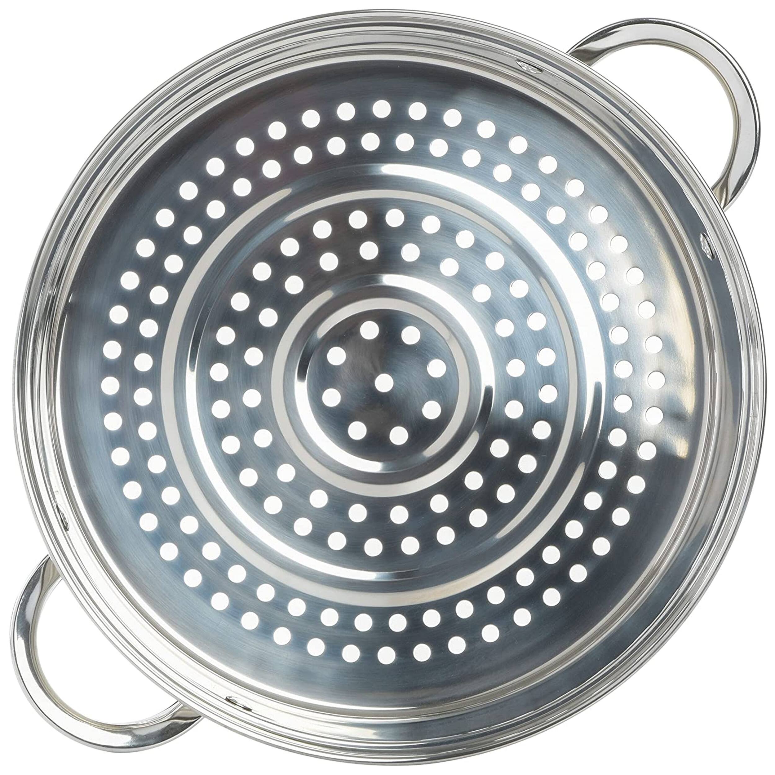 Alt View 3. Oster - Oster Sangerfield 3 Piece 11 Inch Stainless Steel Everyday Pan with Steamer and Lid - Silver.