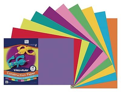 TRU-RAY Construction Paper  
Premium, 9" x 12"  
50 Sheets  
11 Colors