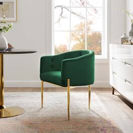 Savour Tufted Performance Velvet Accent Chair by Modway - Emerald