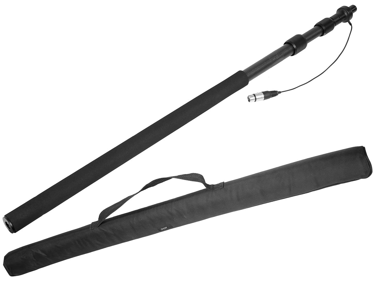 MOVO - CMP-25 8.2' Telescoping Carbon Fiber Microphone Boom Pole with Integrated XLR Cable for Video Production and ENG