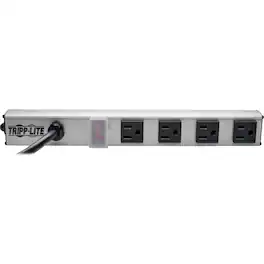 Eaton Tripp Lite Series 4-Outlet Power Strip, 6 ft. (1.83 m) Cord, 5-15P, 12 in. - NEMA 5-15P - 4 x NEMA 5-15R - 6 ft - Black
