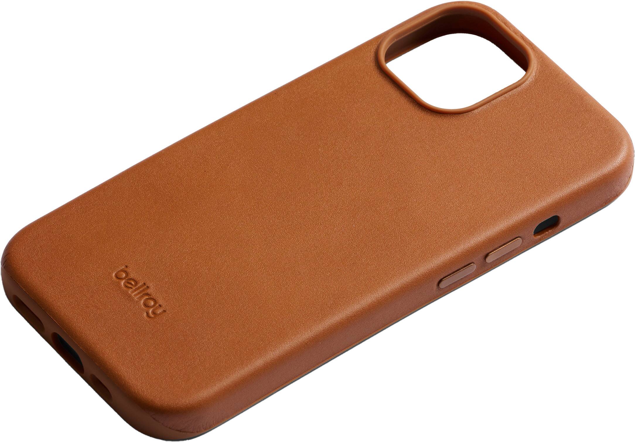 Left. Bellroy - iPhone 15 Phone Leather Case - Terracotta.