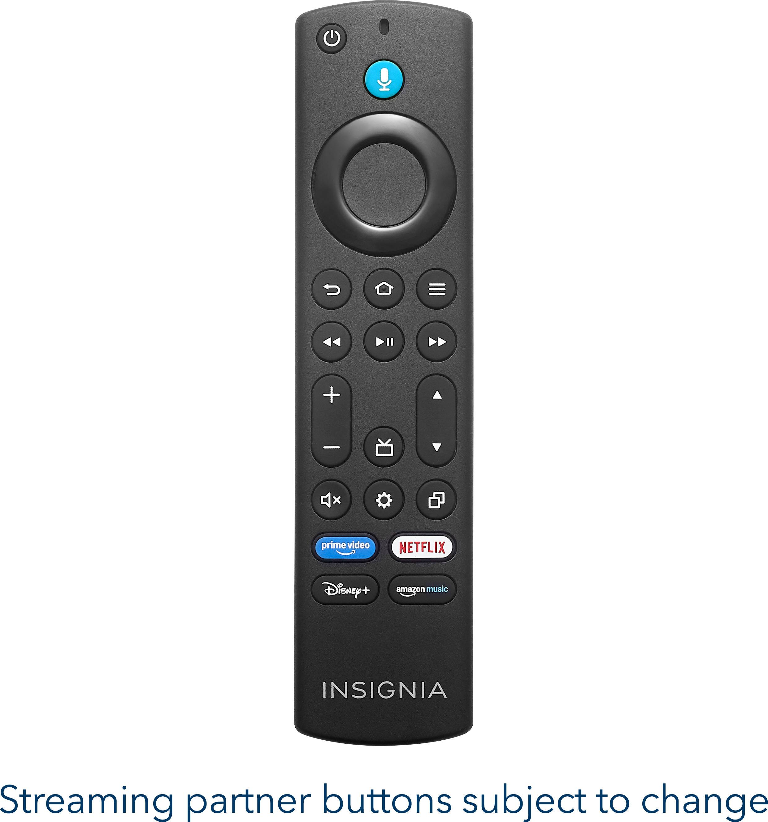 I + - x prime video NETFLIX Disney+ amazon music INSIGNIA Streaming partner buttons subject to change