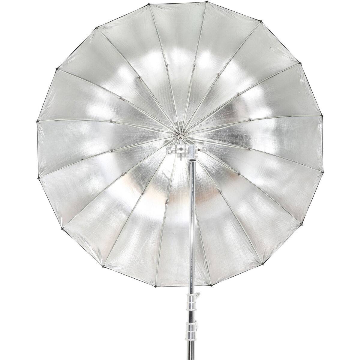 Alt View 2. Godox - Godox 51.1"/130cm Parabolic Umbrella - Silver.