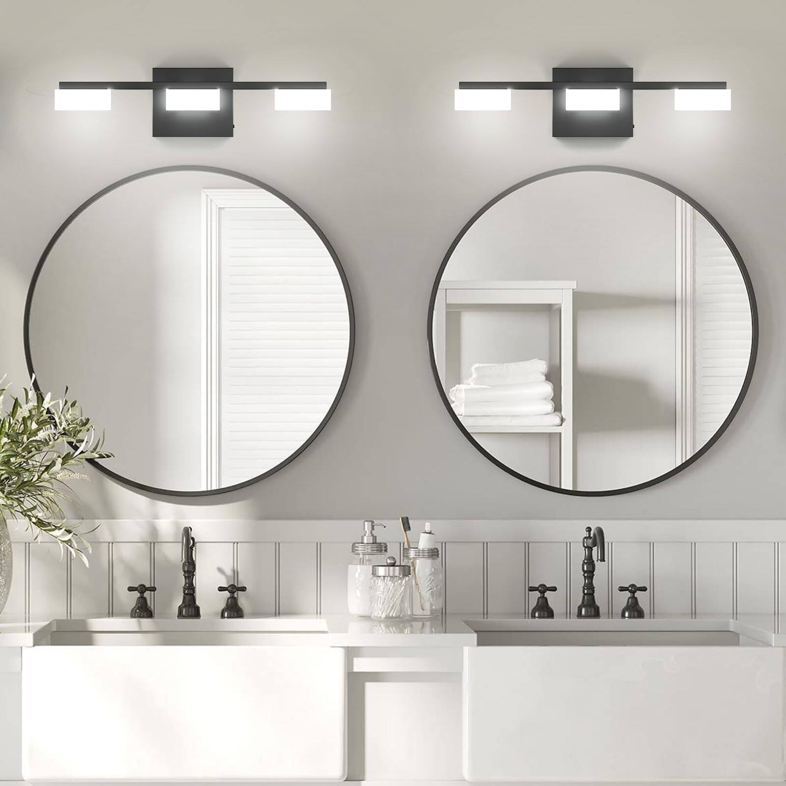 Alt View 3. Comfort Essence - Led Modern Bathroom Light Fixtures Over Mirror Dimmable Vanity Lights Matte k k Adjustable Etl Certificated - Chrome 18 inch,3-Light.