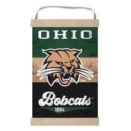 Jardine - Ohio Bobcats Retro Logo Banner Sign - Green