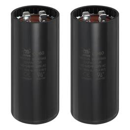 Unique Bargains - 2pcs CD60 Capacitor 540-648 Mfd, 250 VAC Run Motor Start for Electric Fan/Well Pump