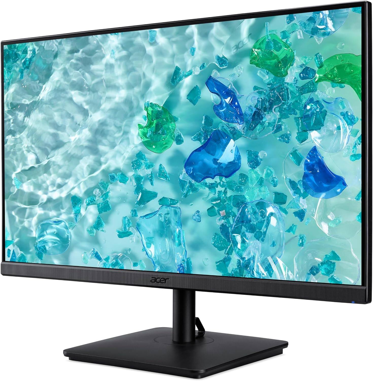 Back. Acer - Acer Vero V7 V277 Gbmipx 27" FHD IPS Monitor, Anti Glare Black(UM.HV7AA.G07) 2 Pack w/DKZ Hub & Ergoflexy Dual Mount Arm - Black.