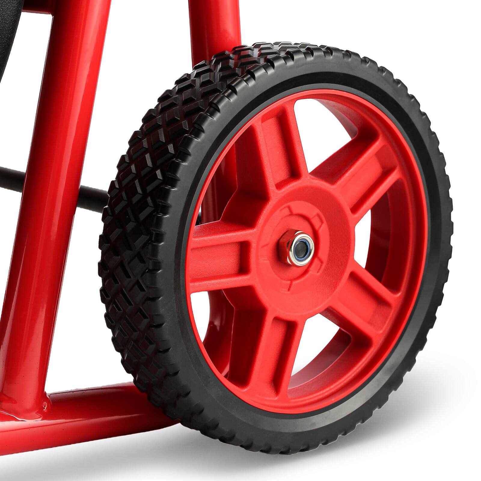Alt View 7. Winado - 100 FT x 1/2 Inch Drain Cleaner Machine Auger Cleaning Auto Feed with Wheels, 8 Cutters, Gloves, Foot Switch for Drains - Red & Black.
