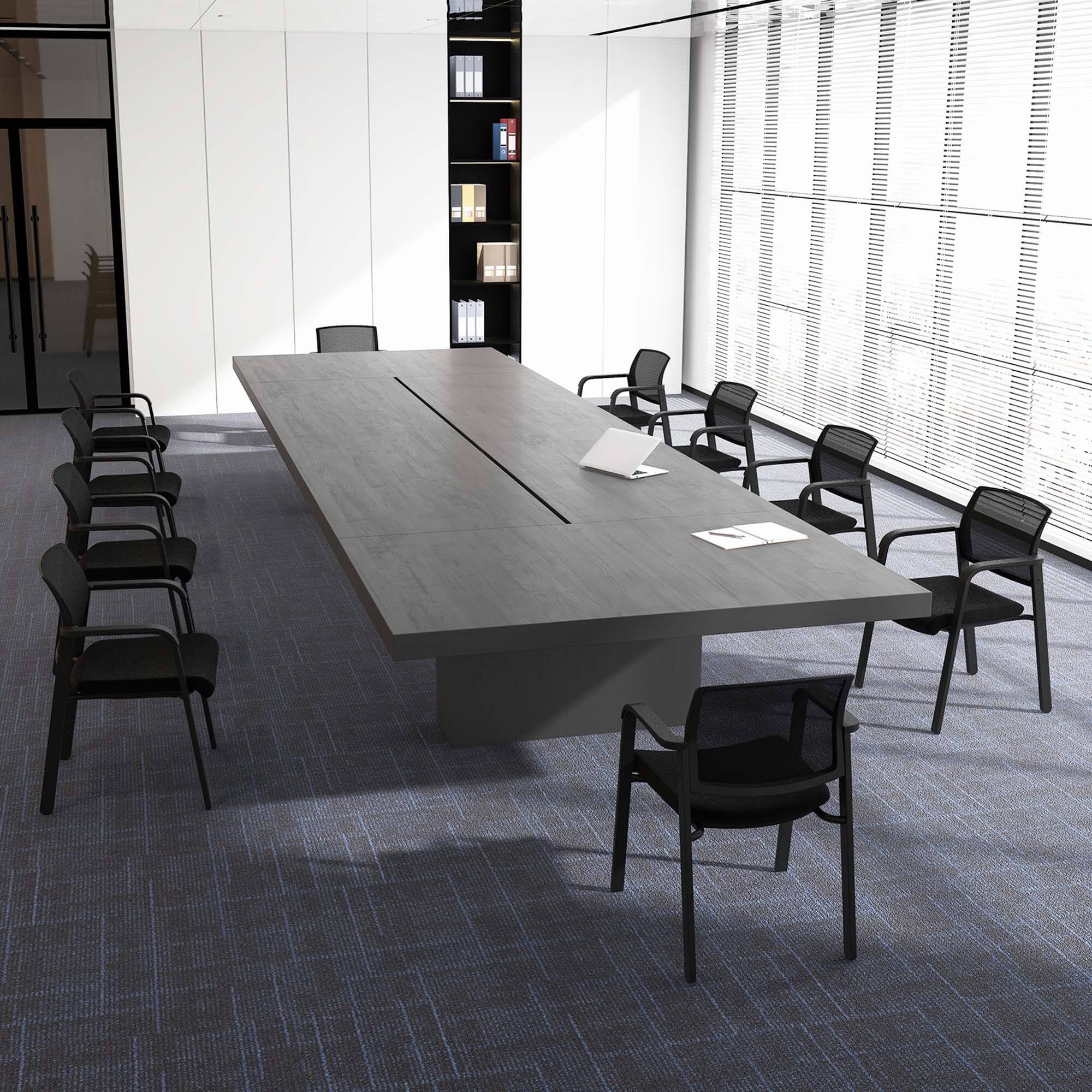 Alt View 17. Costway - Conference Mesh Stackable Office Guest Chair with Wheels  (Set of 2) - Black.