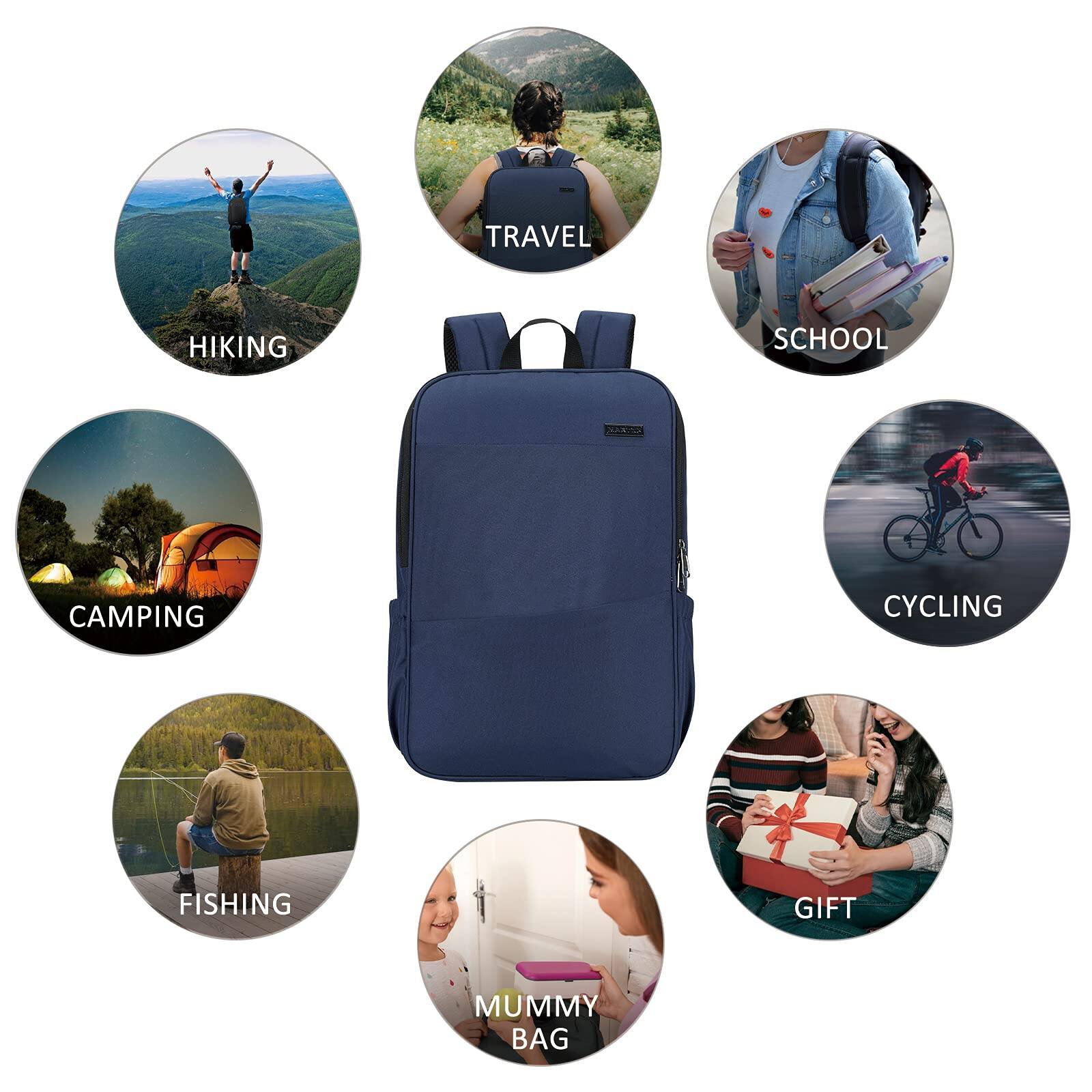 Alt View 4. Live At Space - Laptop Backpack Bookbag With Usb Charging Port Anti theft water Resistant  Work College Business Travel Computer For - Black-15.6 inch-Daypack Backpacks.