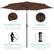 - **UV PROTECTION**
Fabric shade is UPF50 certified to diffuse sunlight
- **DURABLE**
Rust-resistant steel pole prevents wear over time
- **BUILT-IN CRANK**
Pulley-assisted crank opens and closes the umbrella
- **PUSH-BUTTON TILT**
Freely adjust the angle with a locking tilt joint