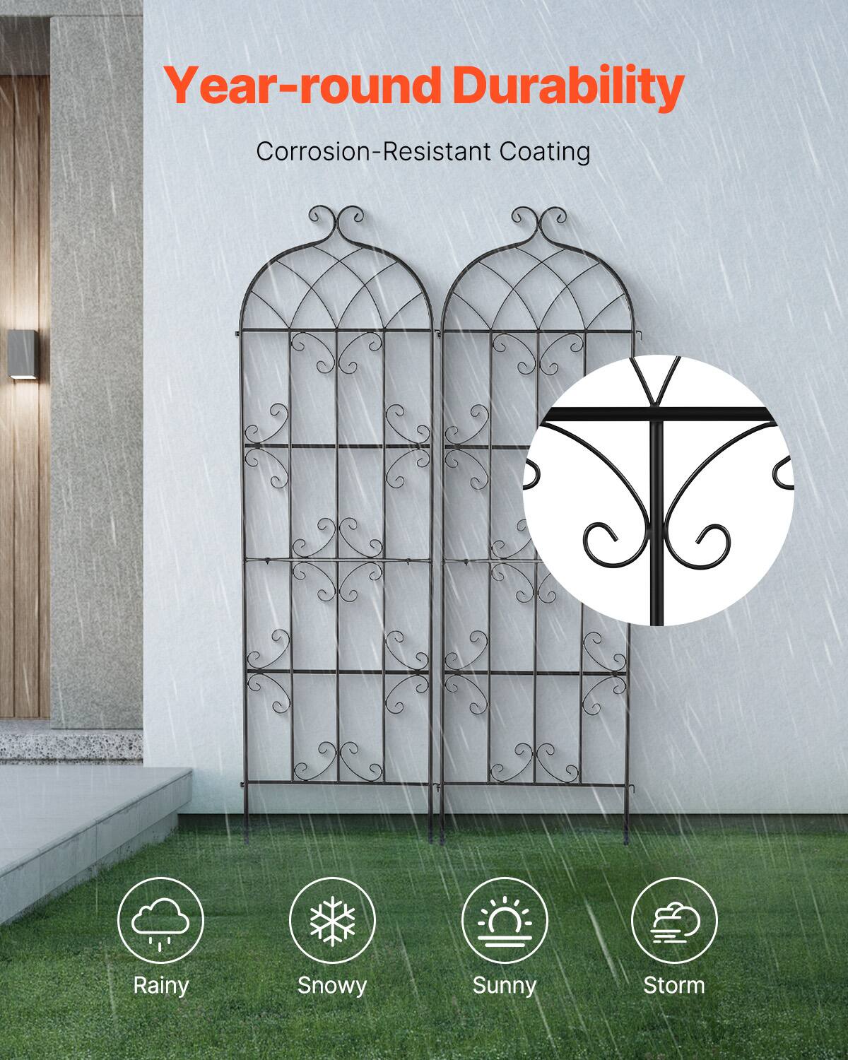 Year-round Durability  
Corrosion-Resistant Coating  

Rainy  
Snowy  
Sunny  
Storm