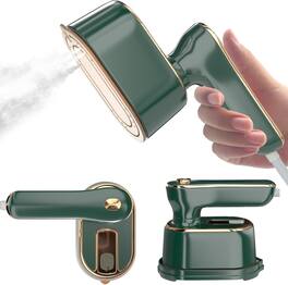 FINEAK - Travel Steamer Iron Portable Small Size Home College Dorm Essential - Green