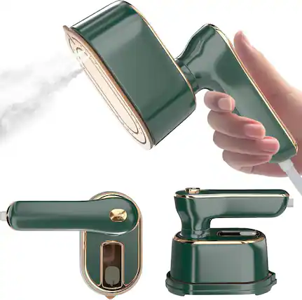 Front. FINEAK - Travel Steamer Iron Green Portable Small Size Home College Dorm Essential - Green.