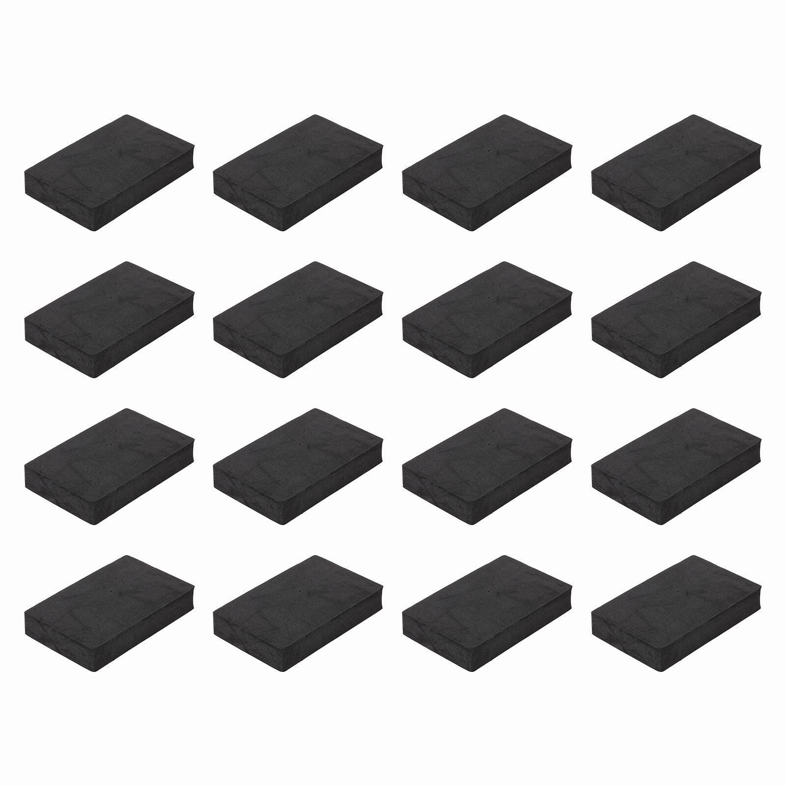 Front. Unique Bargains - Single Sided Speaker Isolation Pads 80x50x20mm Square EVA Acoustic Foam Anti-Vibration Feet for Speaker Subwoofer, 16pcs - Black.