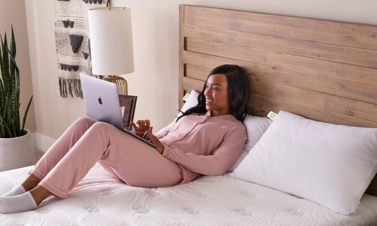 Alt View 23. Ghostbed - Faux Down Pillow - White.