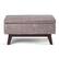 Front. Simpli Home - Owen 34 inch Wide Mid Century Modern Rectangle Coffee Table Storage Ottoman - Distressed Gray Taupe.
