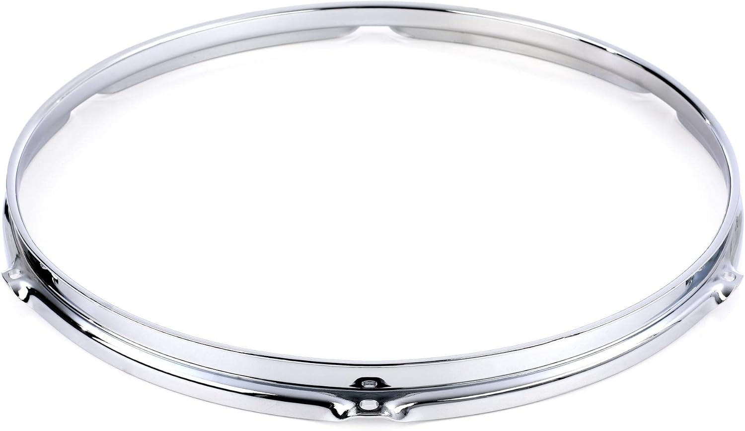 Front. Gibraltar Hardware - 16" 6 Lug Triple Flange Drum Hoop, 3mm Heavy Duty Chrome Steel Rim for Snares & Toms, Die Cast Feel w/ Classic Open Tone.
