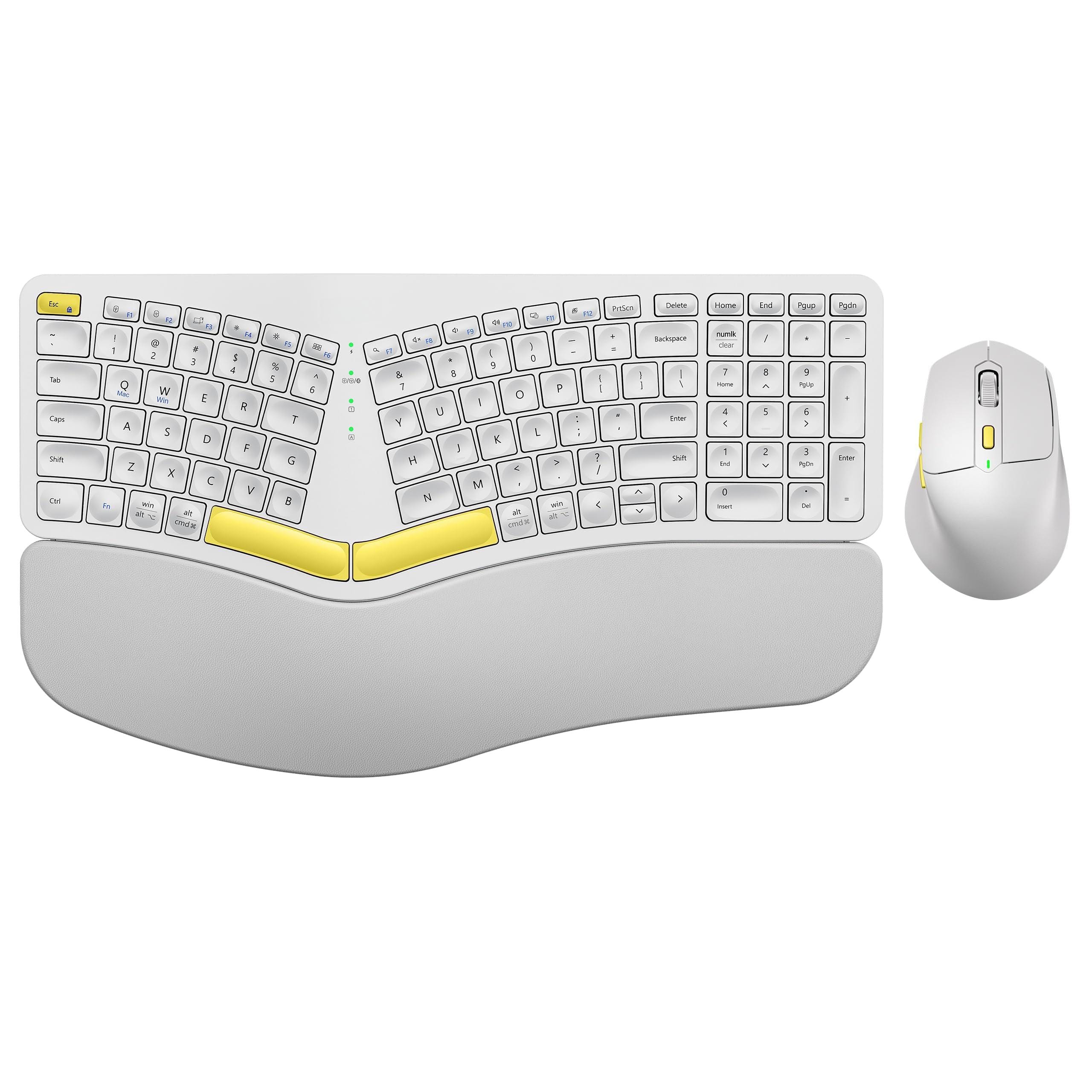METALTON - Km75 Advanced And Mouse Combo Comfortable Typing Palm Rest Multi device Rechargeable For Multi os Windows A - Default