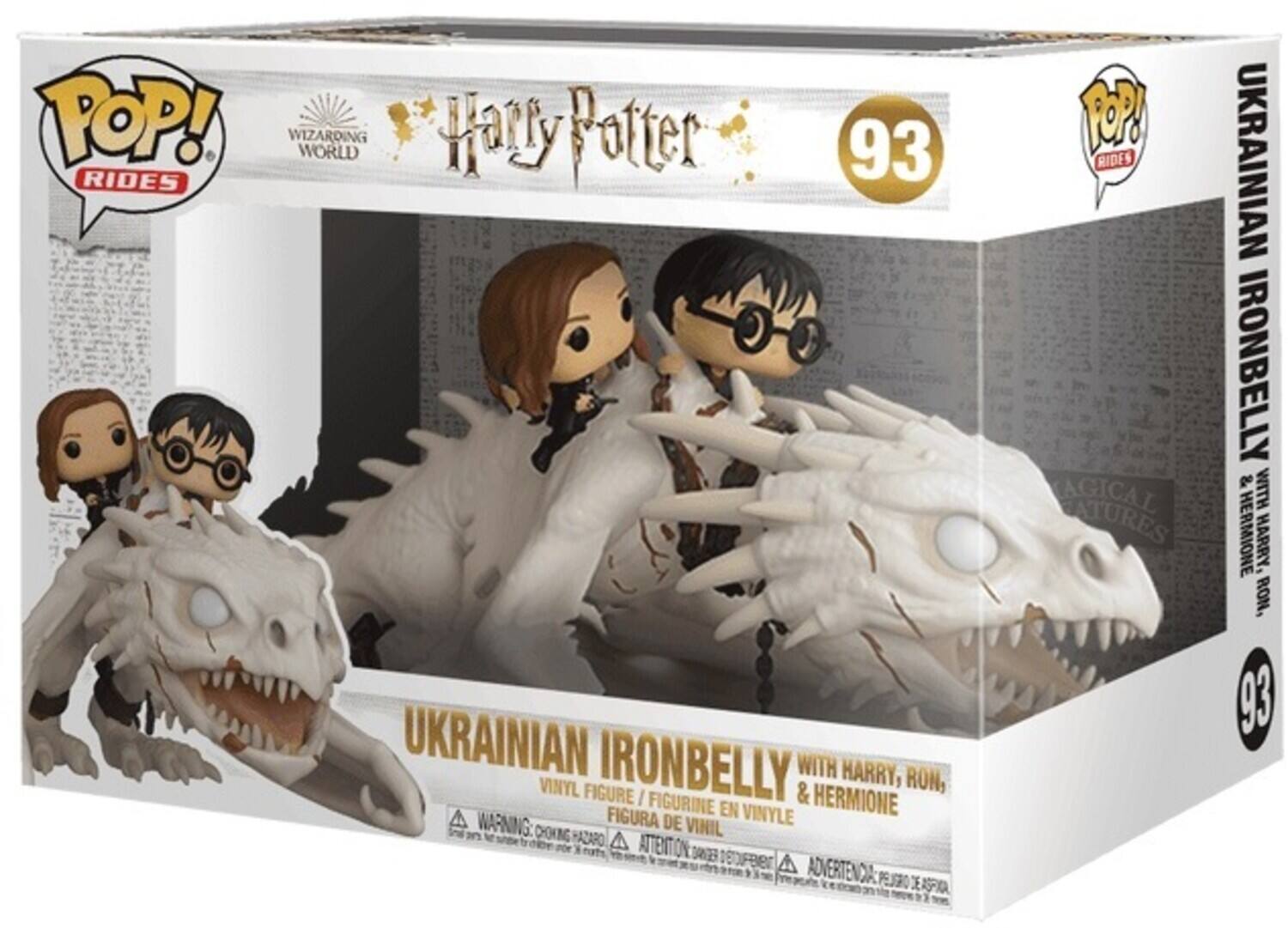 POP! Rides Wizarding World Harry Potter 93 Ukrainian Ironbelly with Harry, Ron, and Hermione Vinyl Figure / Figurine en Vinyle / Figura de Vinil

Warning: Choking Hazard - Small parts. Not for children under 3 years.