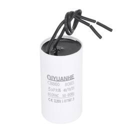 Unique Bargains - CBB60 Capacitor 5uF 450V Run Round Start Capacitor for AC Motor, Pump, HVAC Compressor - White