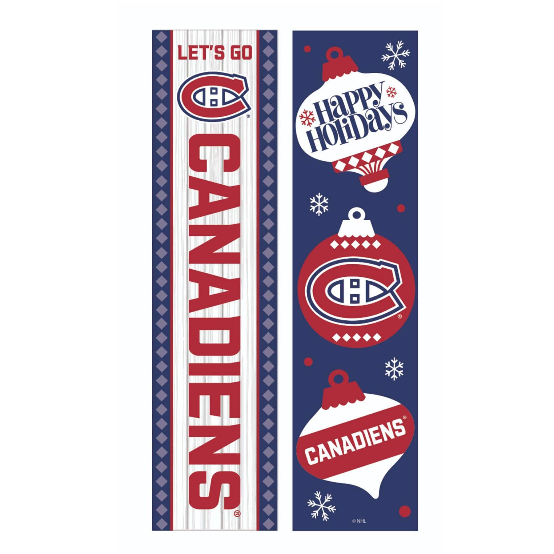 Evergreen Enterprises - Montreal Canadiens 47" Double Sided Christmas Leaner Fan Sign - Multicolor