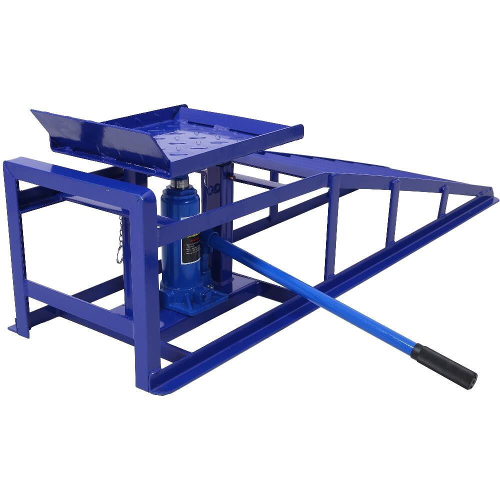 Back. Ropilly - 5 Ton Hydraulic Car Ramps Heavy Duty Steel Truck Service Lifts 10000 Lbs Capacity Adjustable Garage Repair Frame 2 Pack.