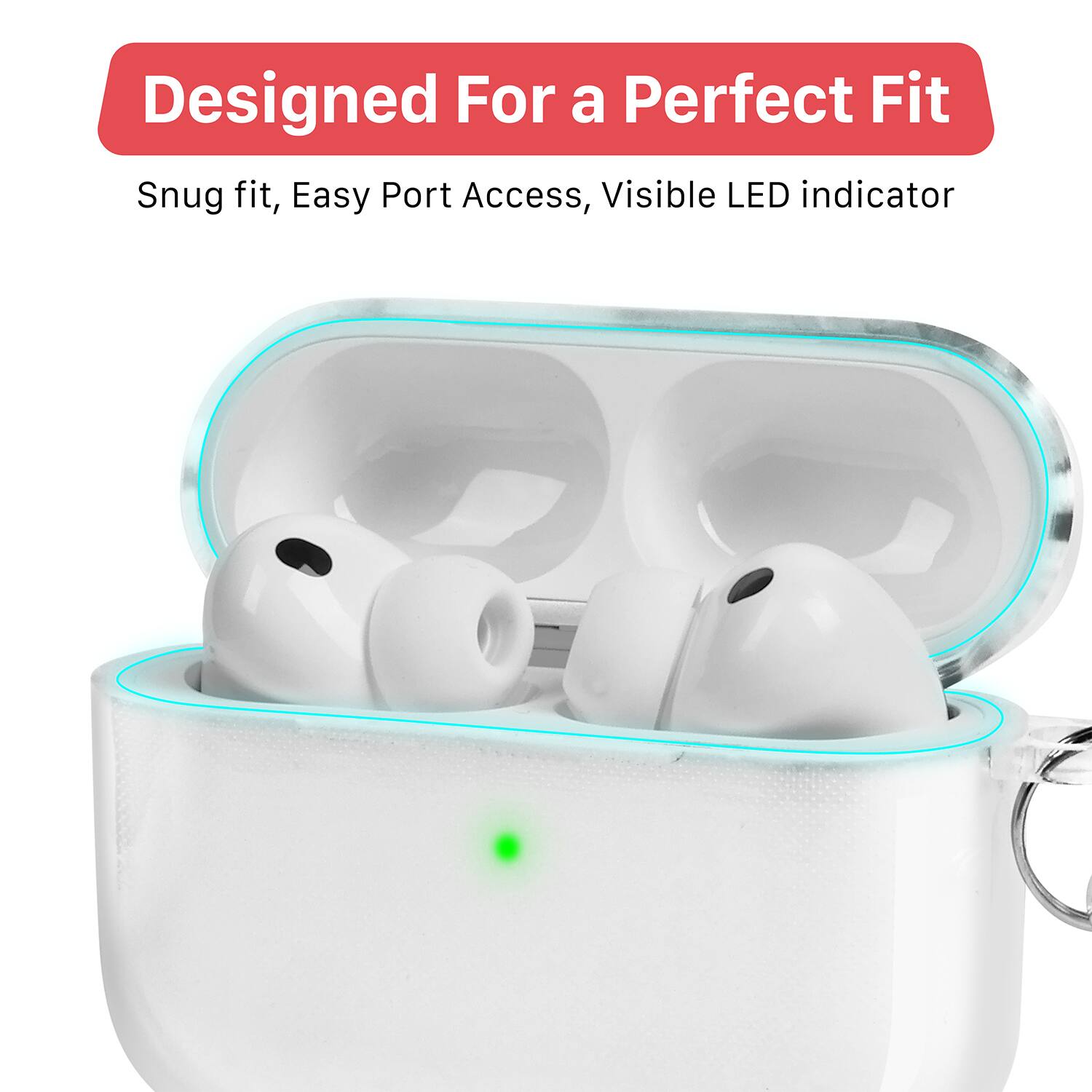 Designed For a Perfect Fit  
Snug fit, Easy Port Access, Visible LED indicator
