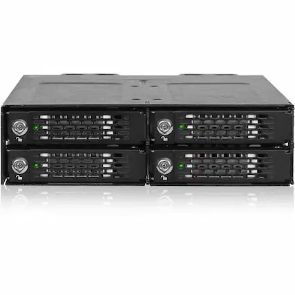 Front. Icy Dock - Icy Dock ToughArmor MB873MP-B V2 Drive Enclosure for 5.25" M.2, PCI Express NVMe 4.0 - SFF-8612 OCuLink Host Interface.