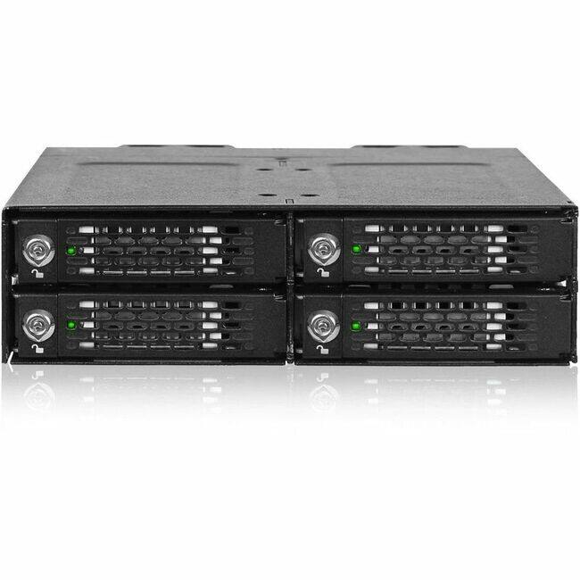 Front. Icy Dock - Icy Dock ToughArmor MB873MP-B V2 Drive Enclosure for 5.25" M.2, PCI Express NVMe 4.0 - SFF-8612 OCuLink Host Interface.