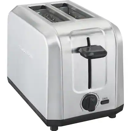 Front. Hamilton Beach - 2-Slice Toaster - Brushed Stainless Steel.