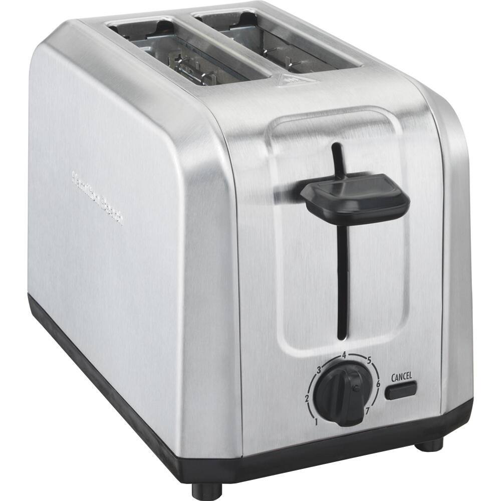 Front. Hamilton Beach - 2-Slice Toaster - Brushed Stainless Steel.