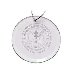 Jardine - Sonoma State Seawolves 3'' Round Glass Ornament - Multicolor