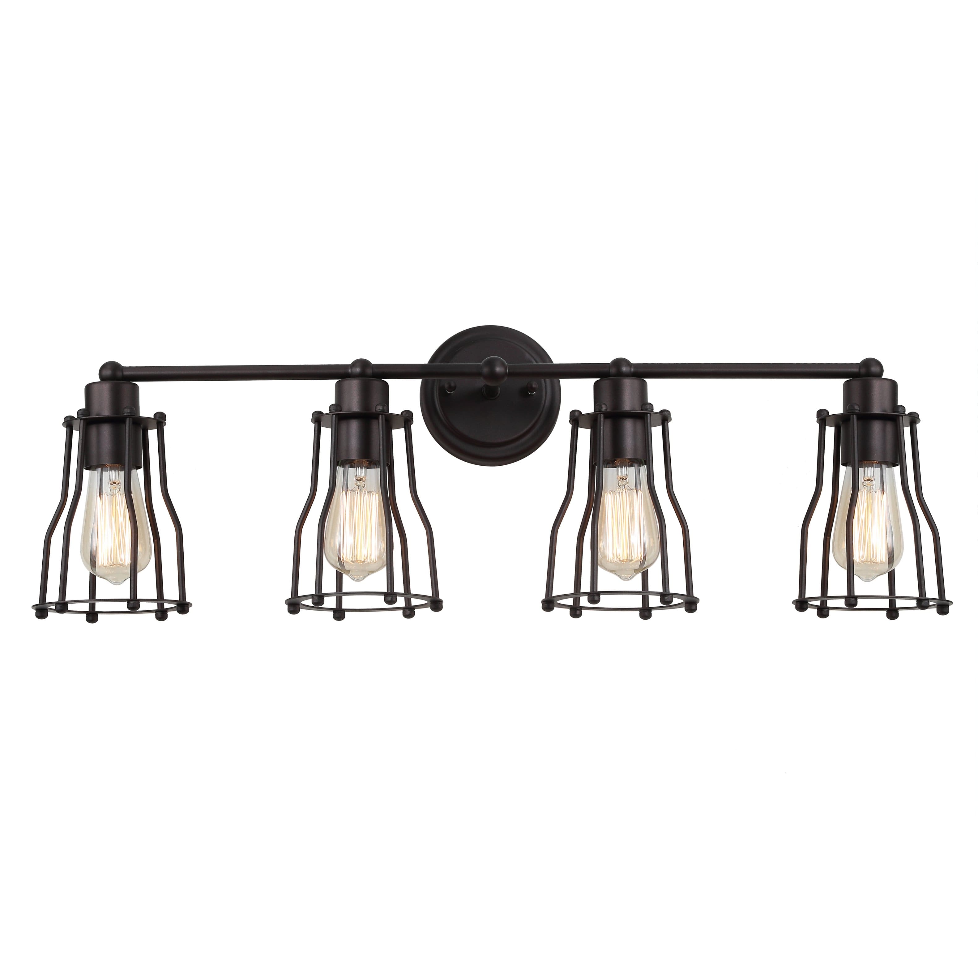 "Jonathan Y - Evelyn 29.5"" 4-light Metal Vanity Light, Oil Rubbed Bronze - Oil-Rubbed Bronze" price history on PriceWatchPro