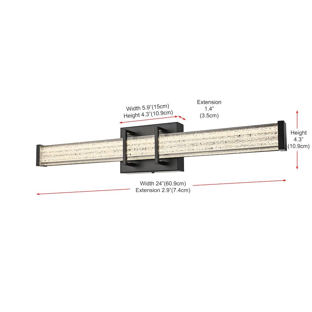 Living District - Ivaan 24 Inch Led Wall Sconce In - Black price history on PriceWatchPro