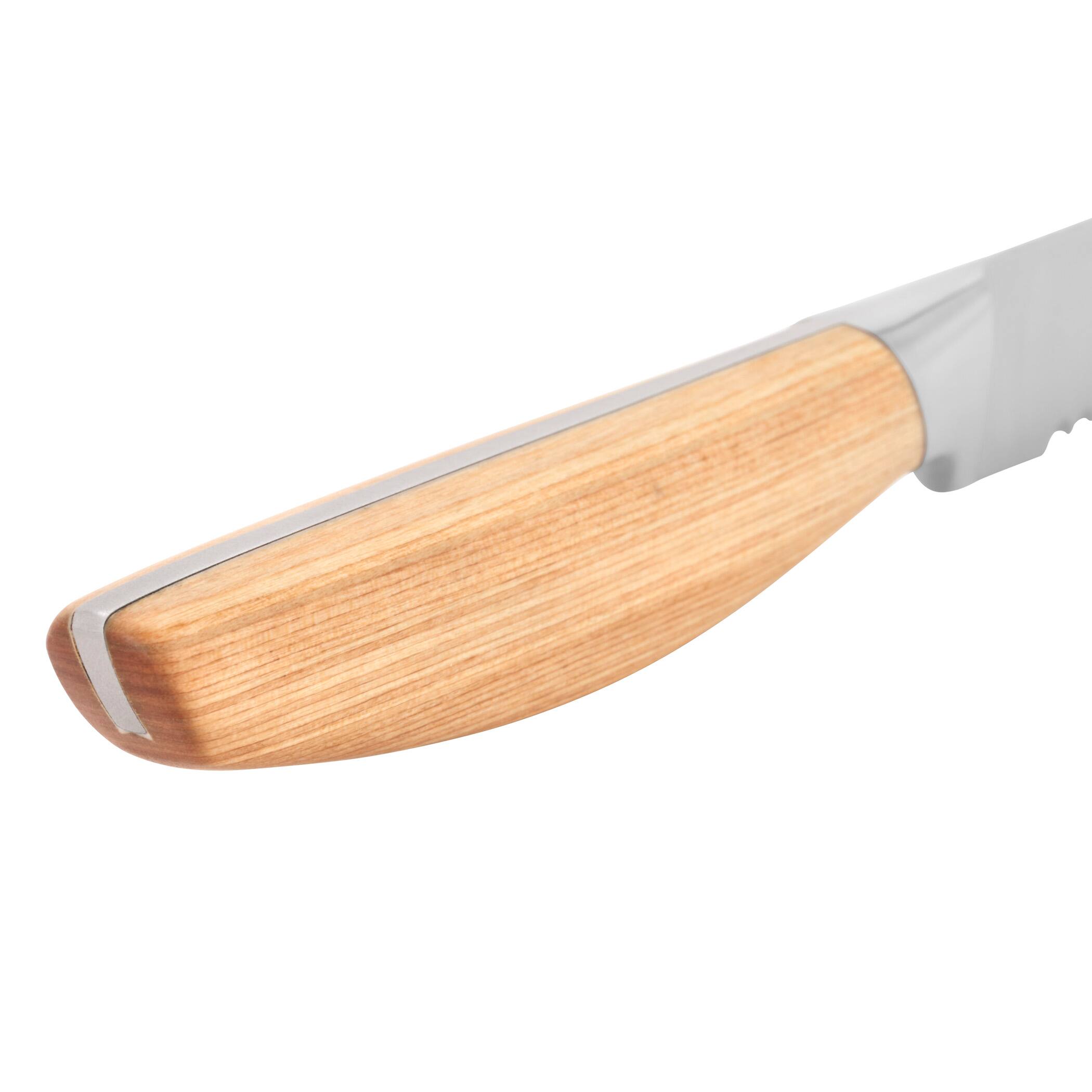 Alt View 2. Henckels - Henckels Pakka 5-inch Serrated Utility Knife - Wood.