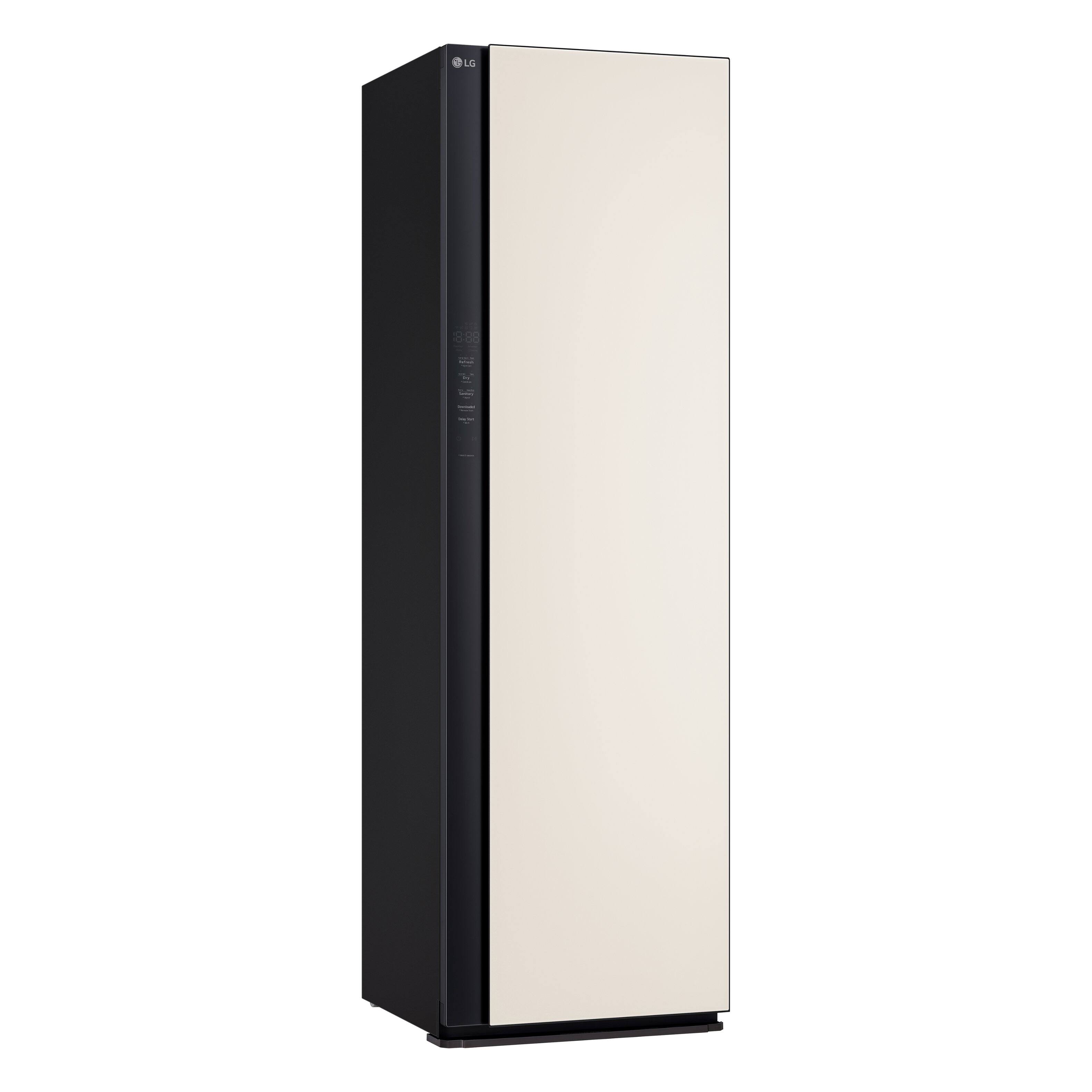 Angle. LG - Styler Smart Steam Closet with Dual TrueSteam and and Dynamic MovingHanger - Beige.