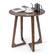 Front. Costway - 24" Round Side Table Solid Rubber Wood End Table Beside Sofa&Bed for Small Space Brown - Brown.
