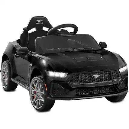 Front. Best Choice Products - Best Choice Products Kids 12V Electric Ride-On Car Officially Licensed Ford Mustang w/ Remote, LED Lights - Black - Black.