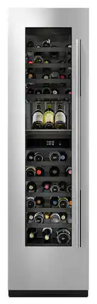 Front. JennAir - Rise Left Swing 24" Wine Column Panel - Stainless Steel.