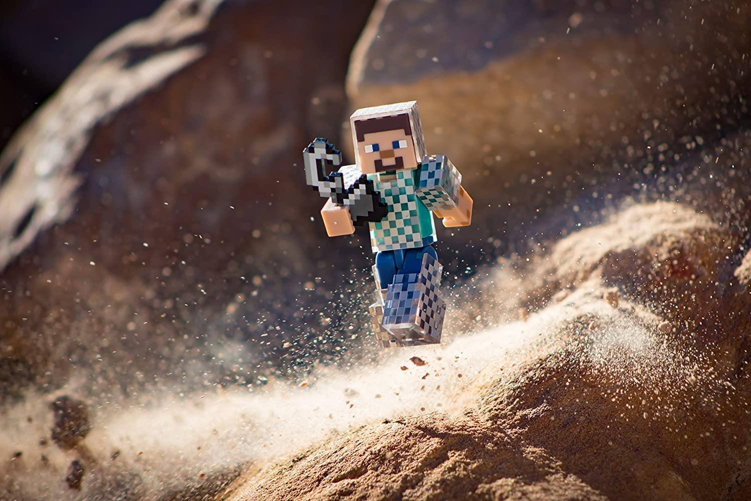 Alt View 1. Minecraft - Minecraft Steve in Chain Armor 3.25 Inch Action Figure - Green.